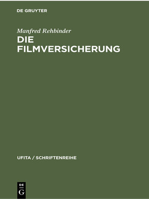 cover image of Die Filmversicherung